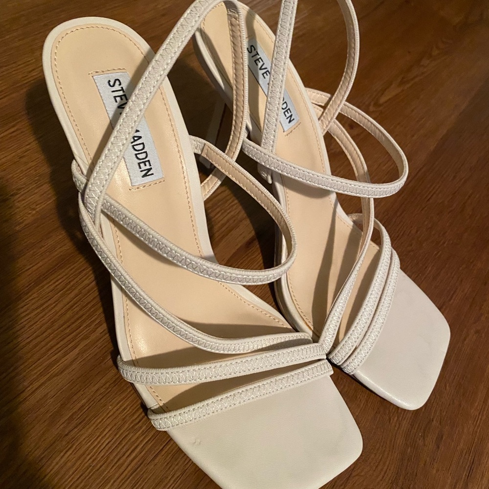 Steve Madden Beige Strappy Heels